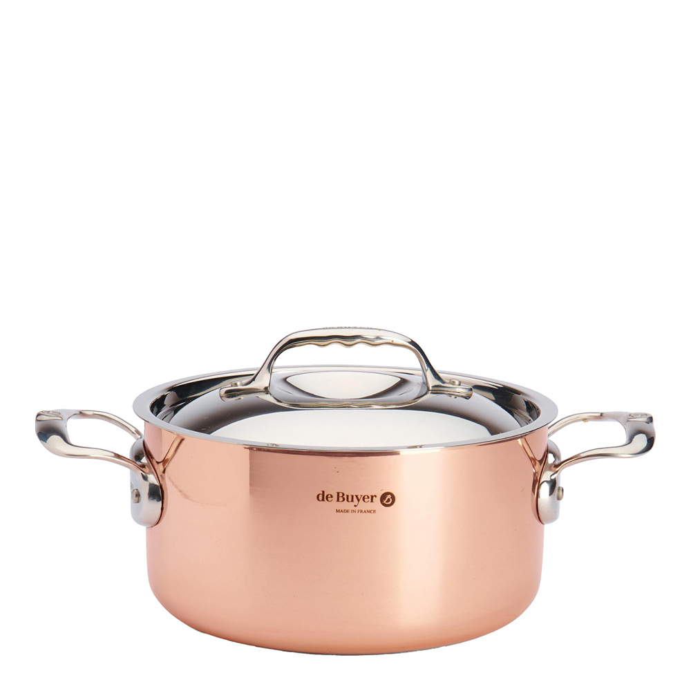 de Buyer Prima Matera kasserolle 3L 20 cm kobber/støpejern