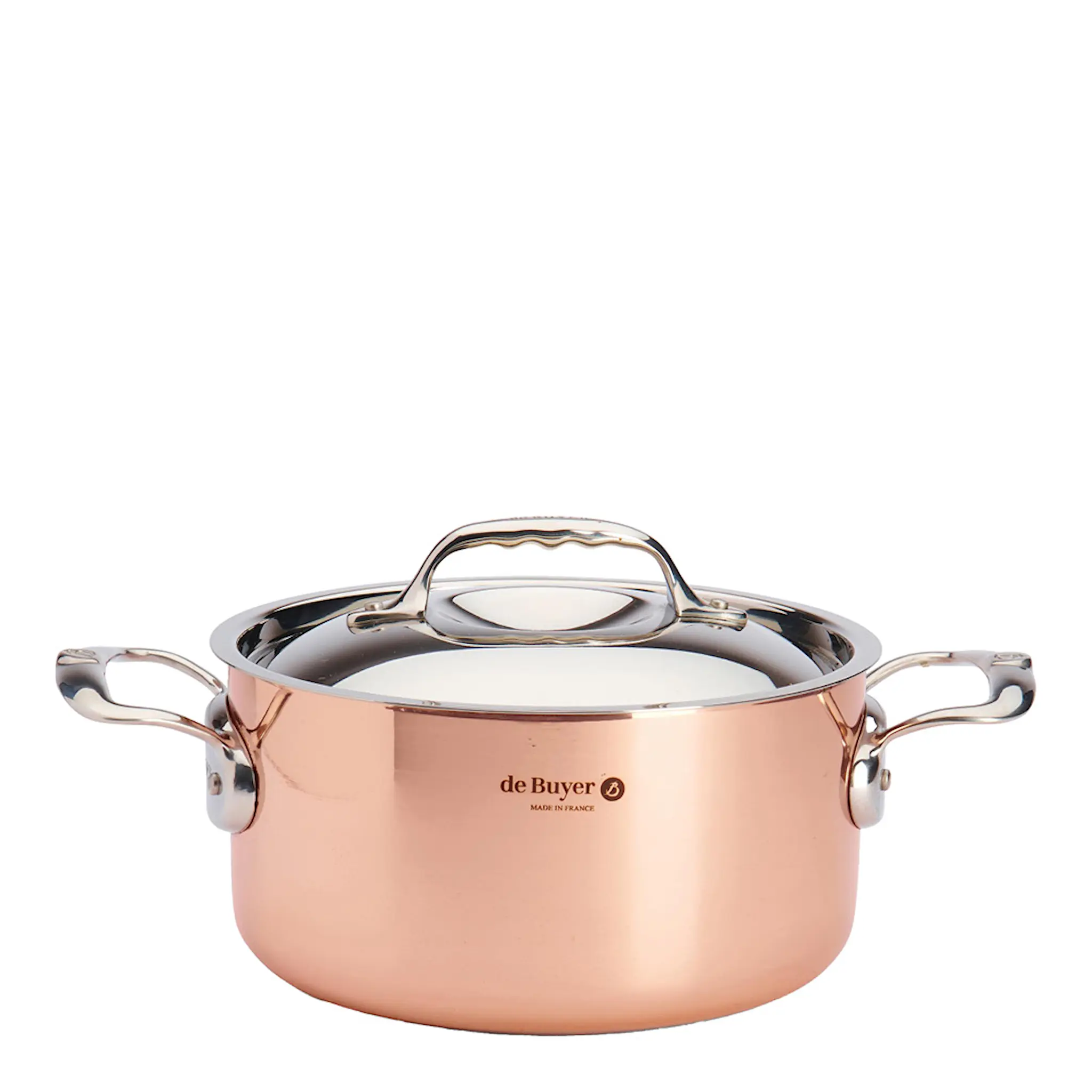 de Buyer Prima Matera kasserolle 3L 20 cm kobber/støpejern