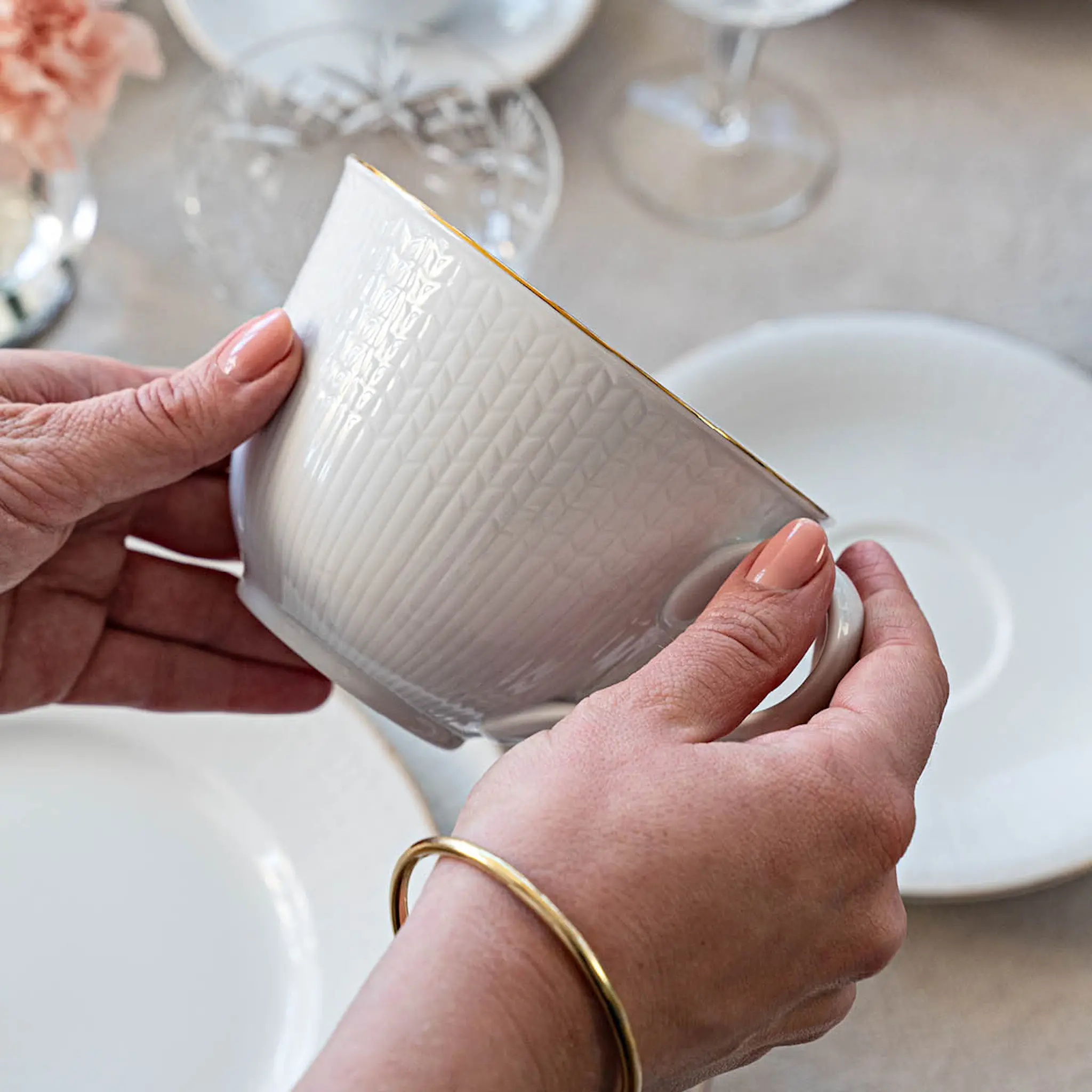 Rörstrand Swedish Grace Gala tekopp 45 cl med fat