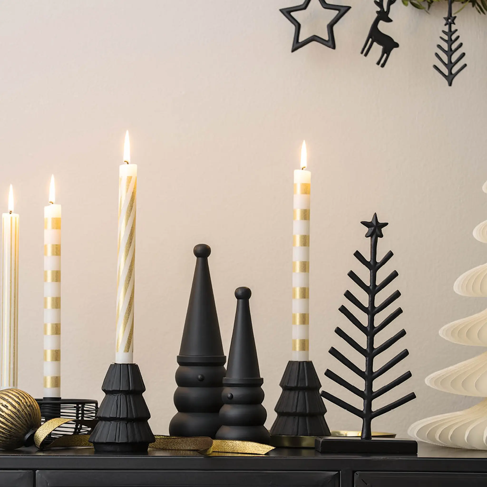 Villeroy & Boch Christmas Chic Kruunukynttilä 25 cm 4 kpl Valkoinen/Kulta