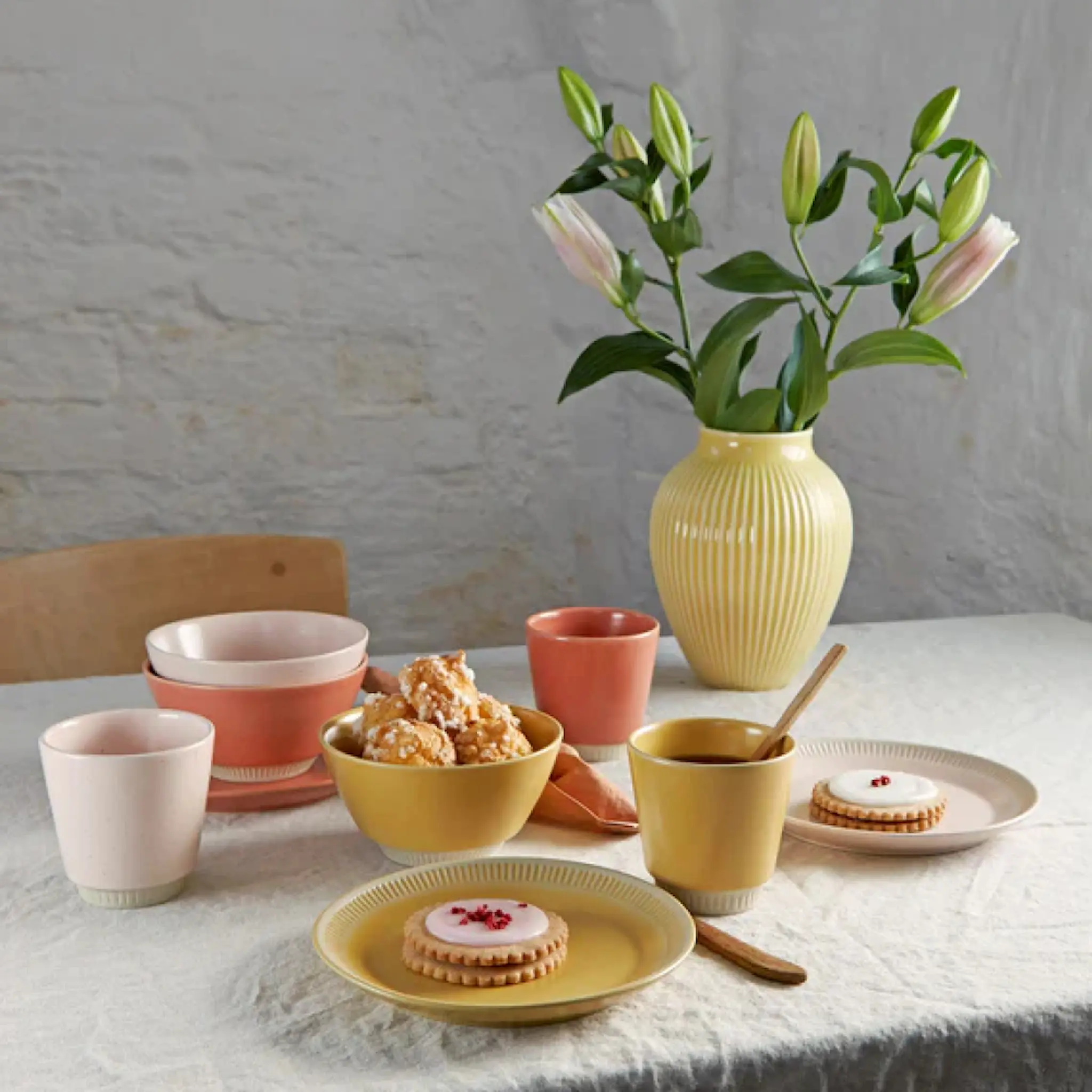 Knabstrup Keramik Colorit Lautanen 19 cm Vaaleanpunainen