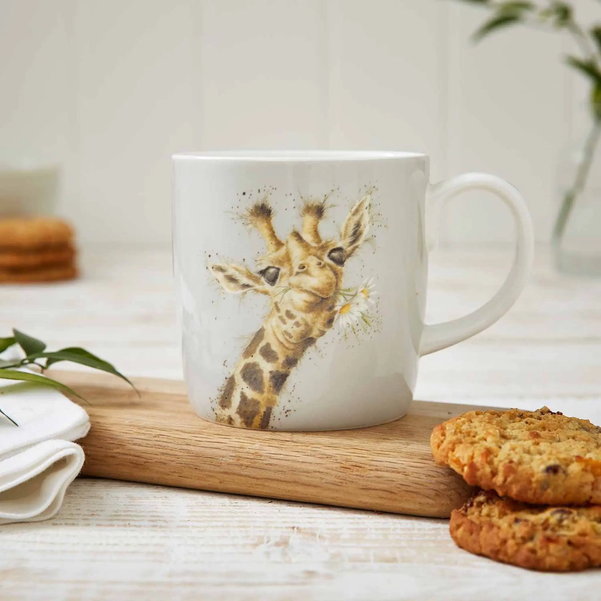 Wrendale Design Wrendale Design Giraffe With Flowers Mugg 40 cl