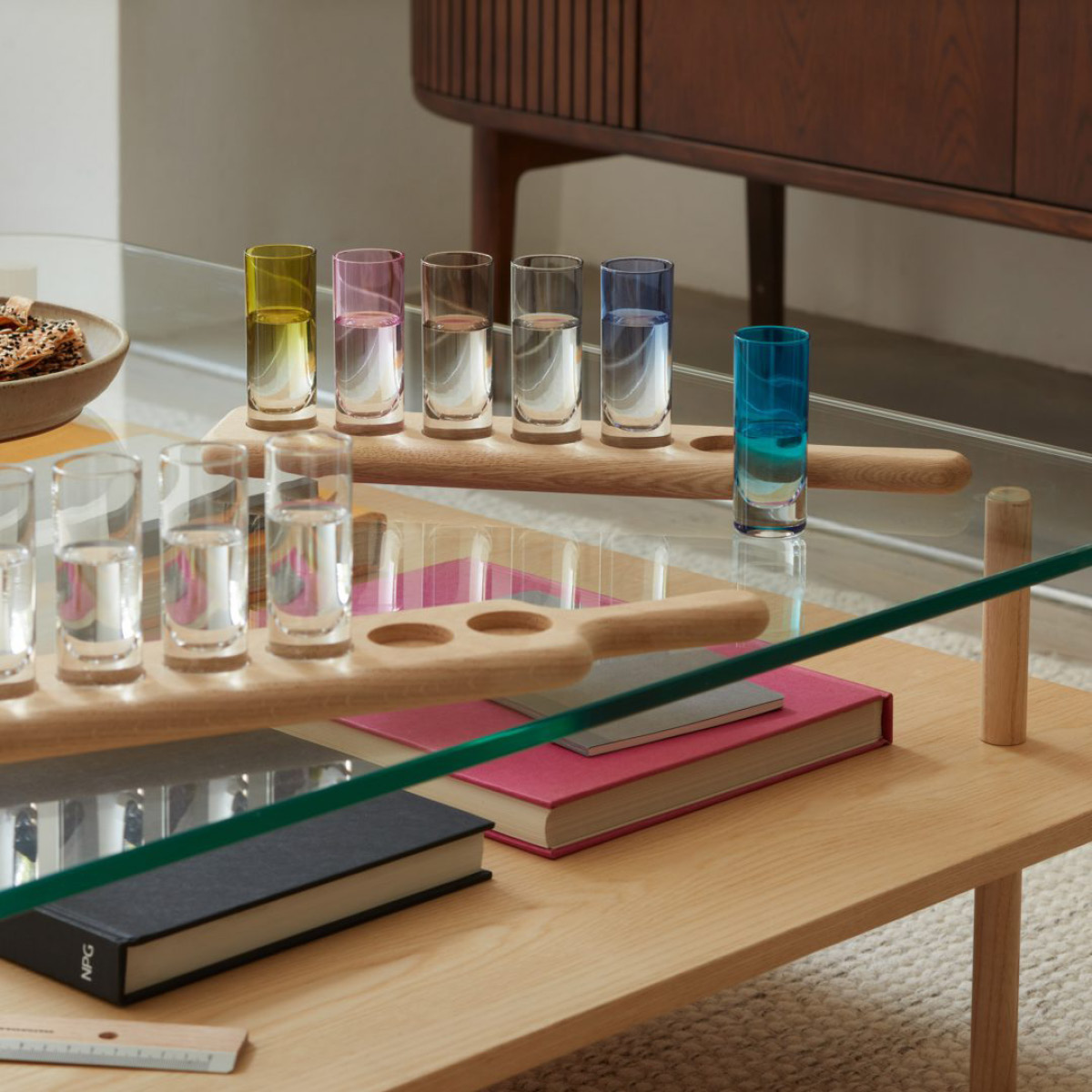 LSA International Vodka shotglass 6 stk med brett flerfarget