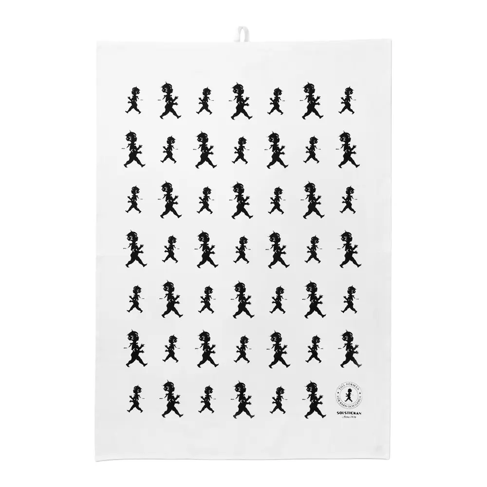 Keittiöpyyhe 50x70 cm Valkoinen/Musta