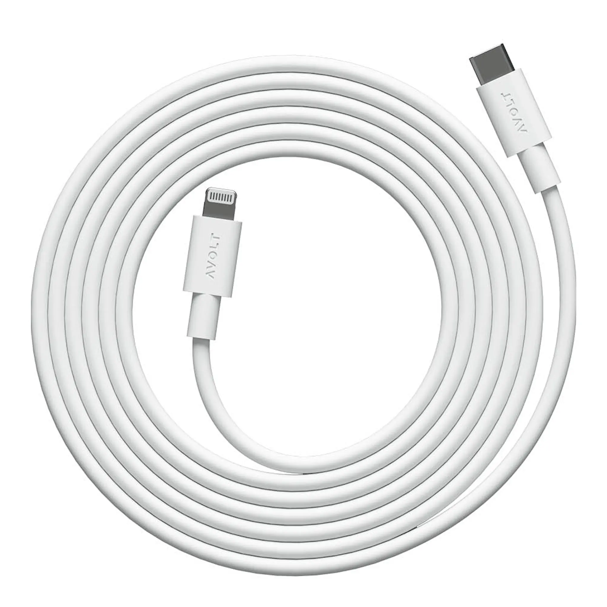 Avolt Cable 1 USB-C - Lightning Kaapeli 2 m Opal White