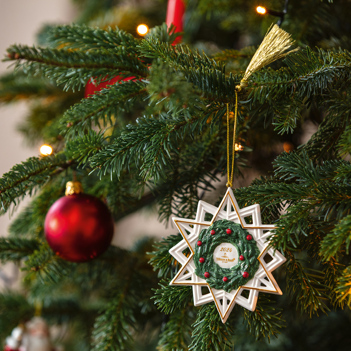 Villeroy & Boch Christmas Classic julgranspynt stjärna 10 cm vit