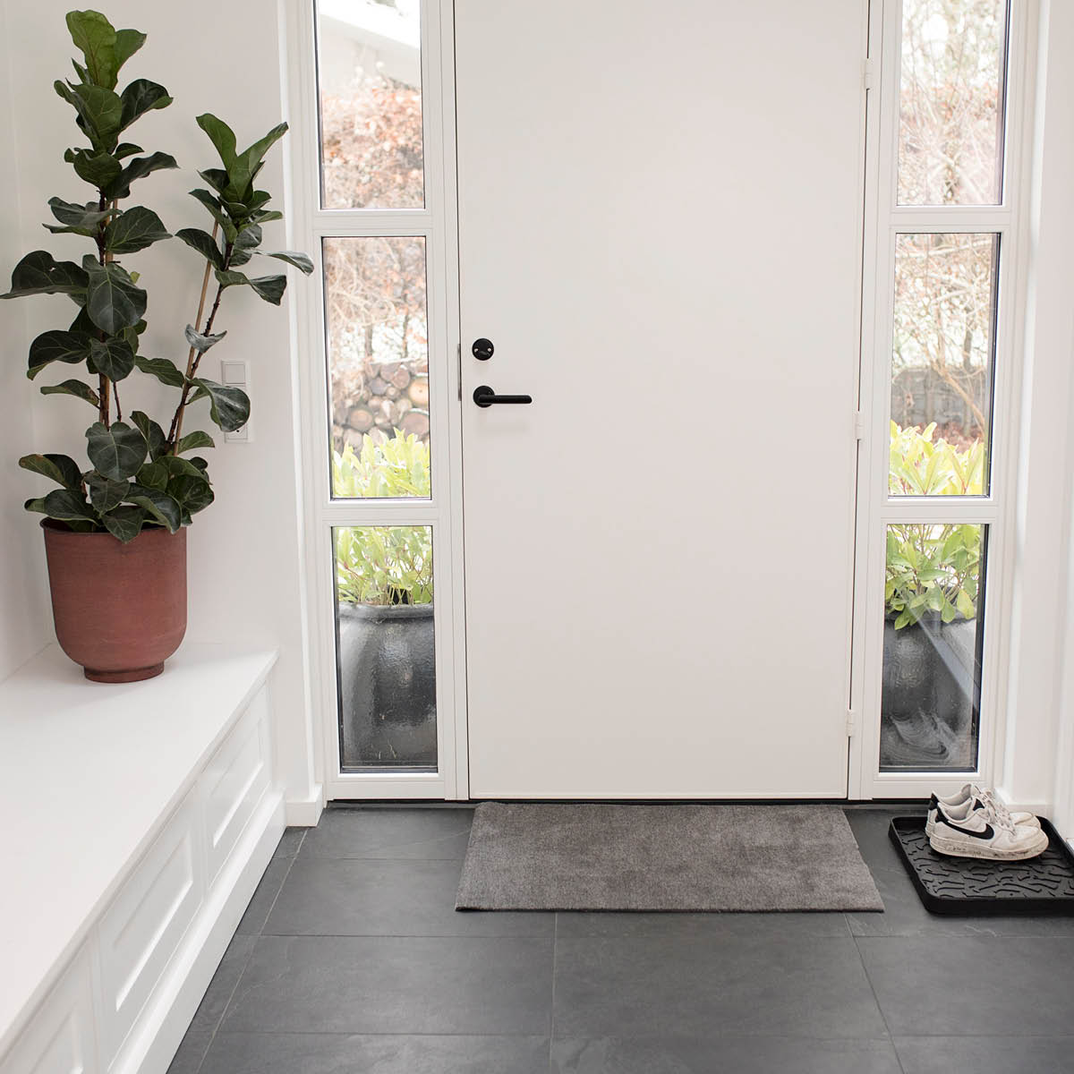 Tica Copenhagen Unicolor golvmatta 90x60 cm stålgrå