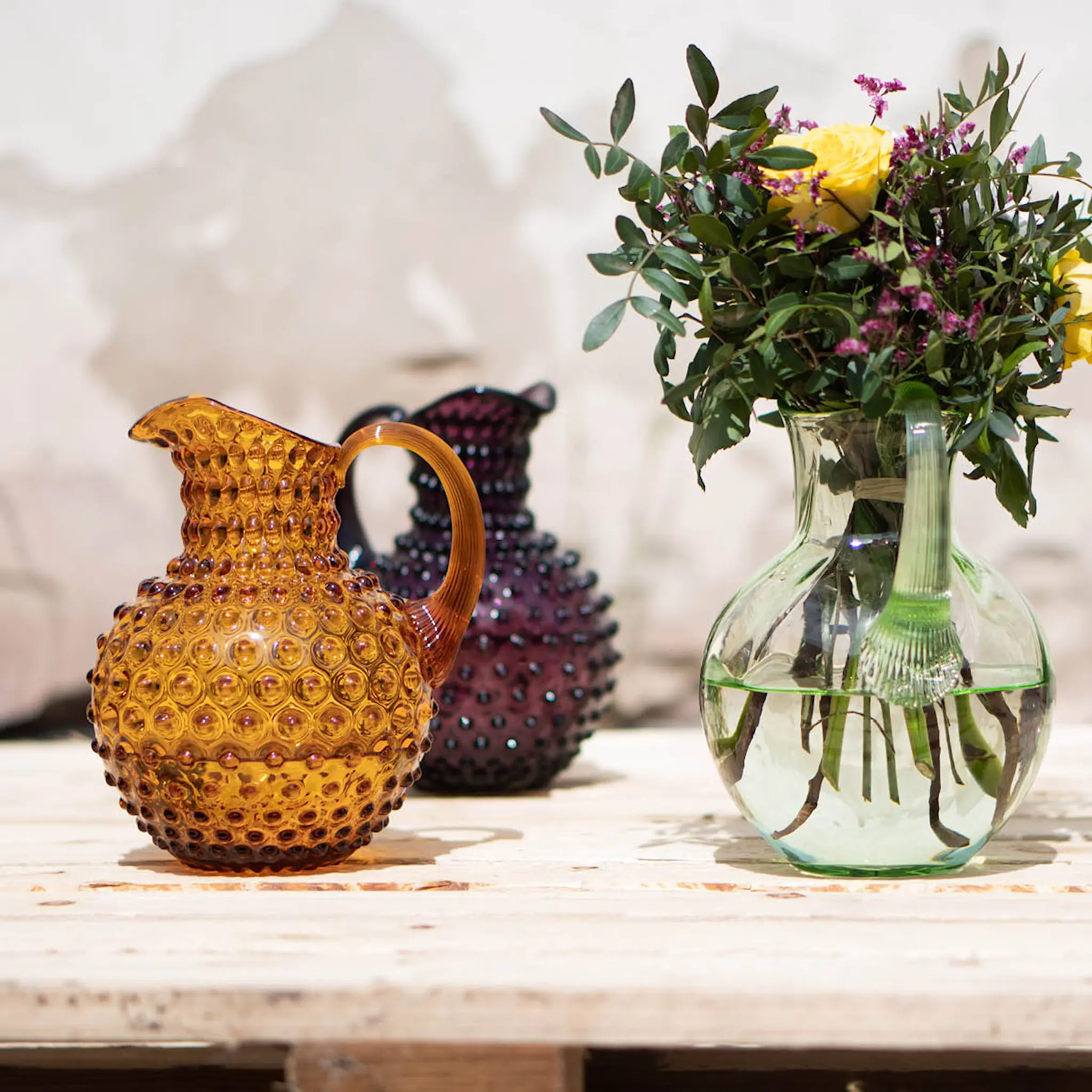 Klimchi Hobnail Karaff 2 L Amber