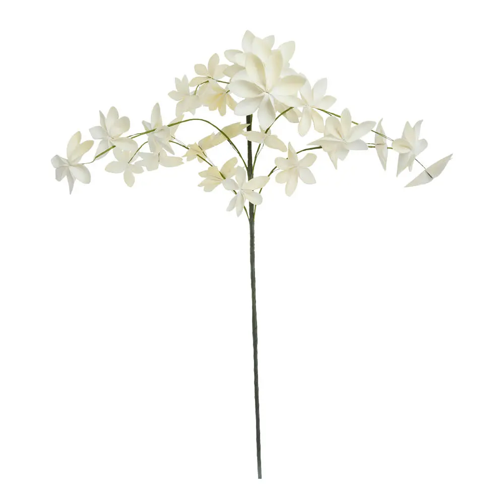 Happia blomsterdekorasjon 7 cm gul