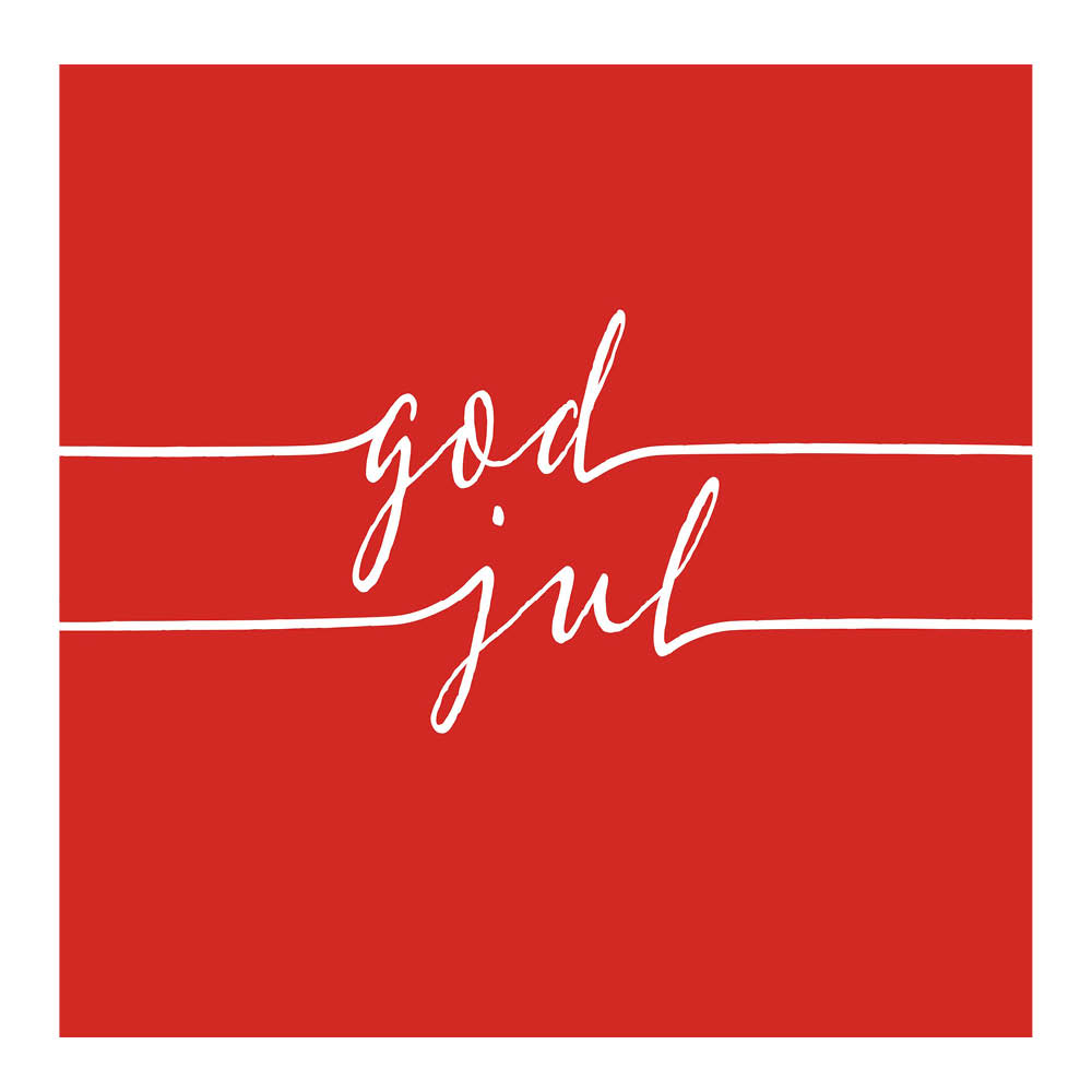 Ambiente Servetti 33x33 cm 20 kpl God Jul Punainen