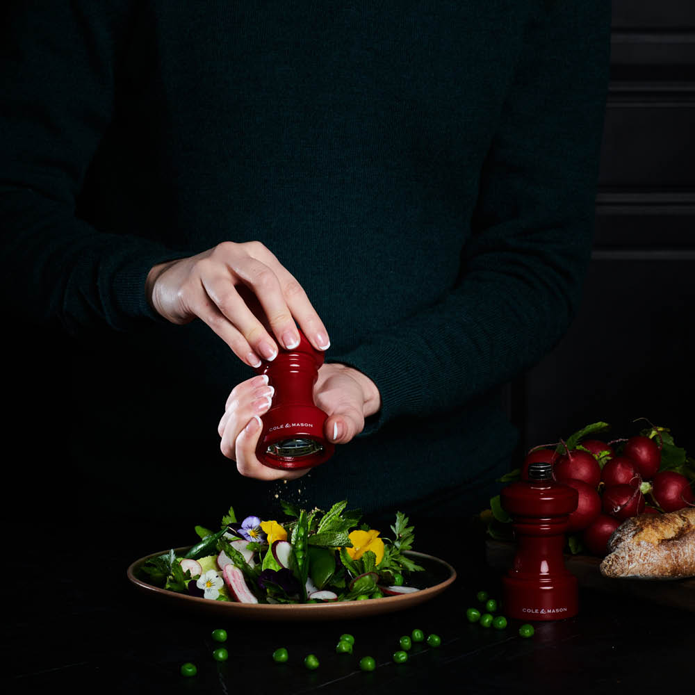 Cole & Mason Hoxton saltkvern 10 cm rød