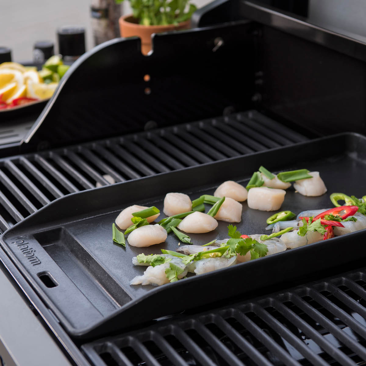 Mustang Sapphire plancha stekplatta gjutjärn 24x47,5 cm