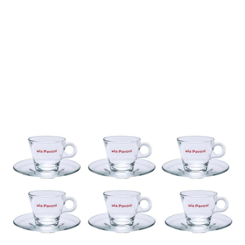 La Pavoni - La Pavoni Espressokuppi 7,5 cl 6 kpl Kirkas