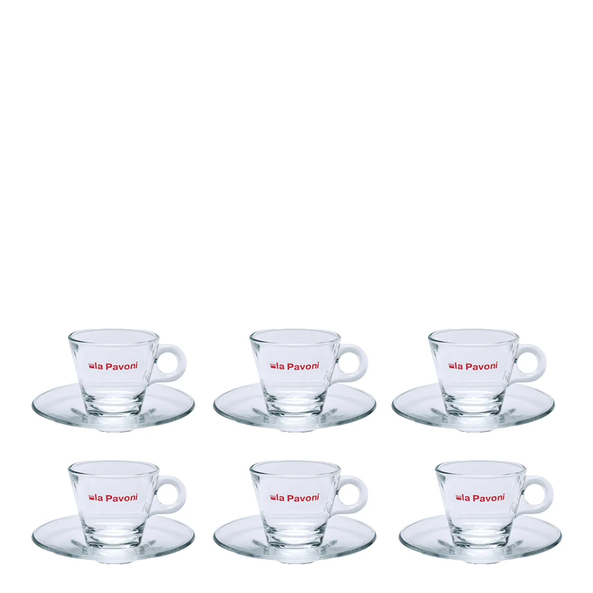 La Pavoni Espressokoppar 7,5 cl 6-pack Klar