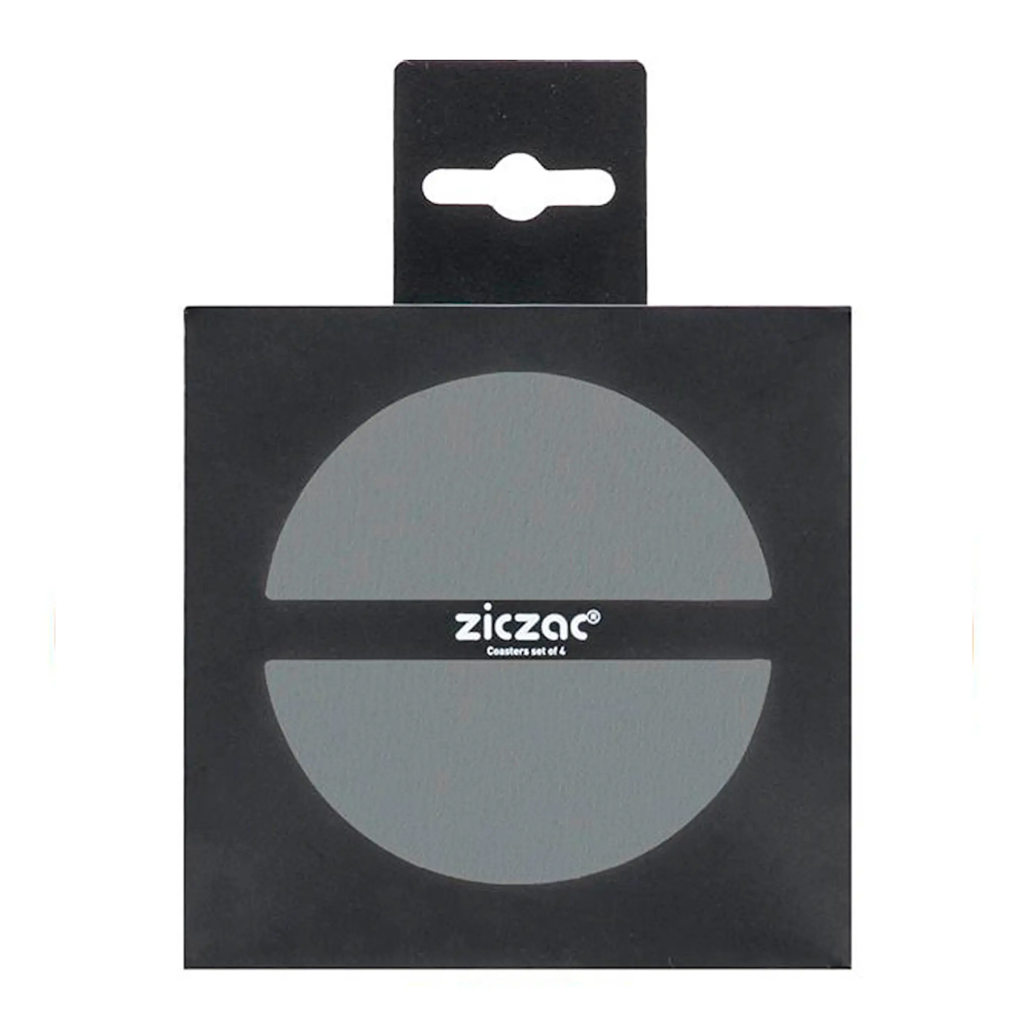 Ziczac Togo Glasunderlägg 10 cm 4-Pack Grå