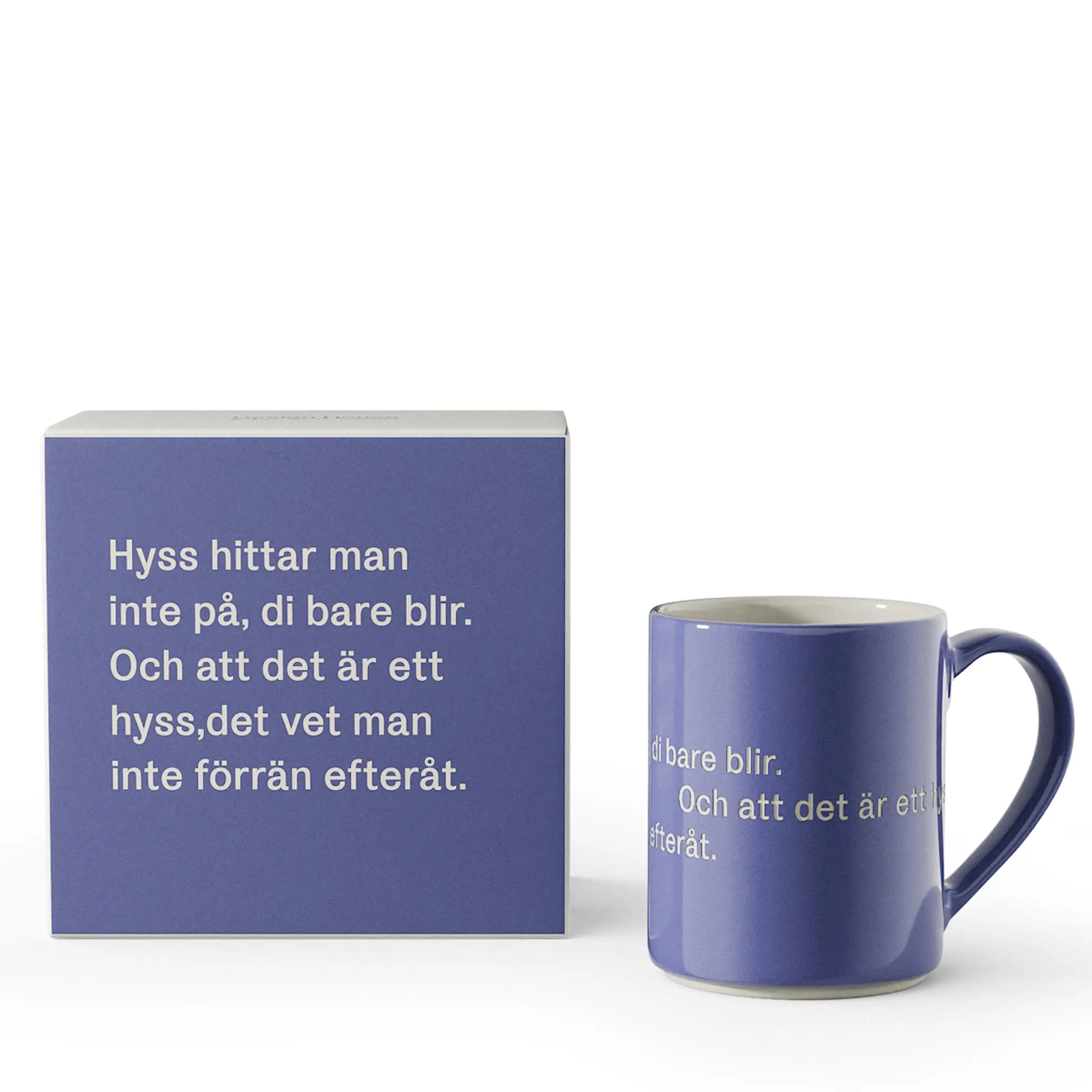 Design House Stockholm Astrid Lindgren Mugg Blå Hyss hittar man inte på