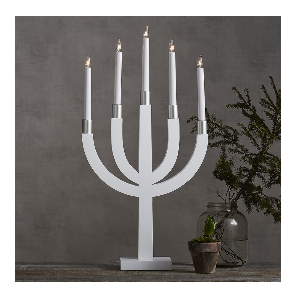 Star Trading Elias Adventsljusstake 67 cm Ljusgrå