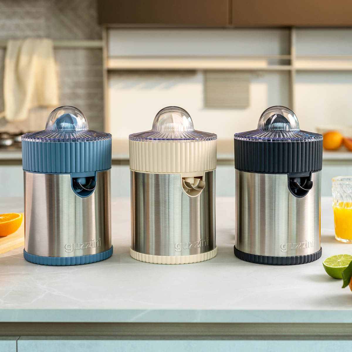 Guzzini Sous Chef juicepress elektrisk 100W marinblå