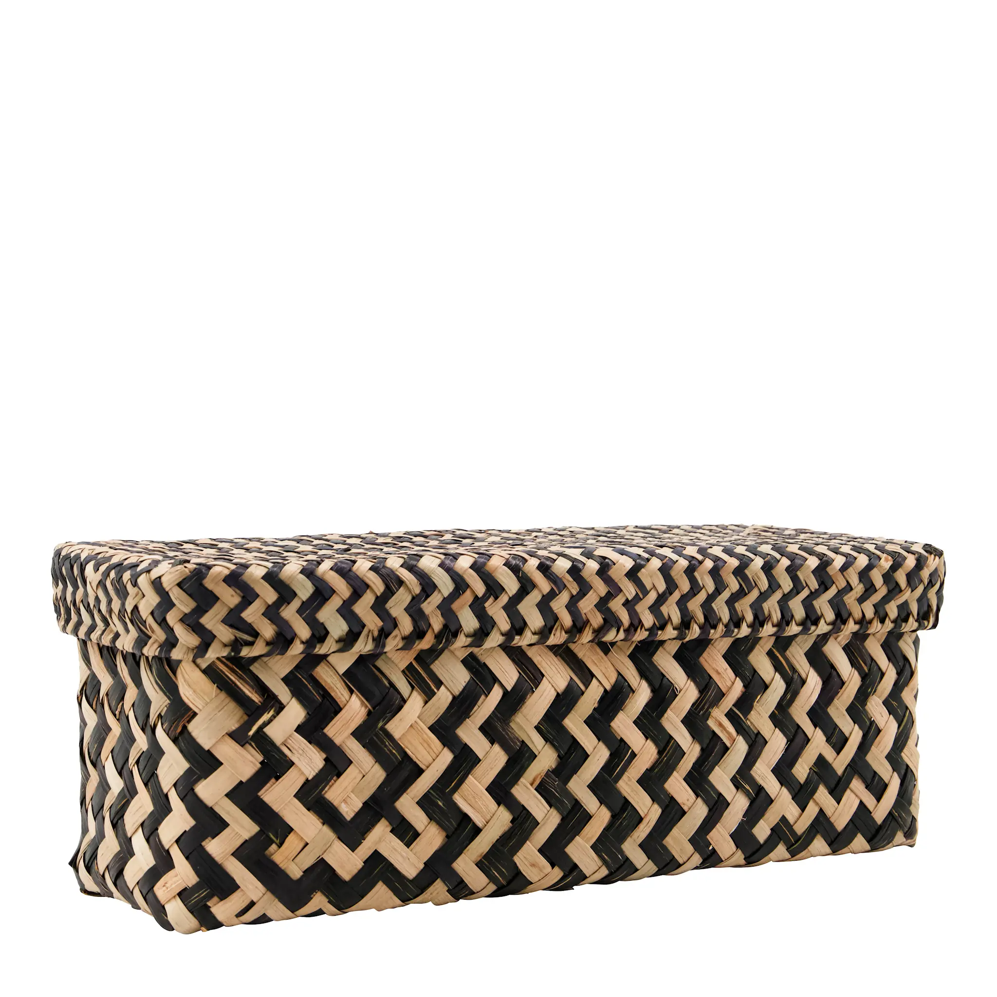 House Doctor Ollie oppbevaringsboks med 3 rom 32x13 cm svart/natur