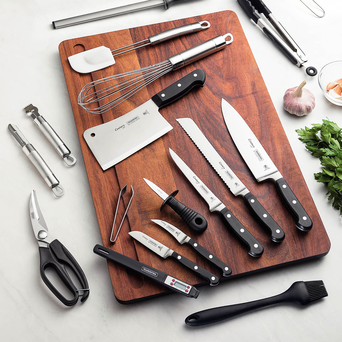 Tramontina Century kniv & redskapsset 20 delar svart