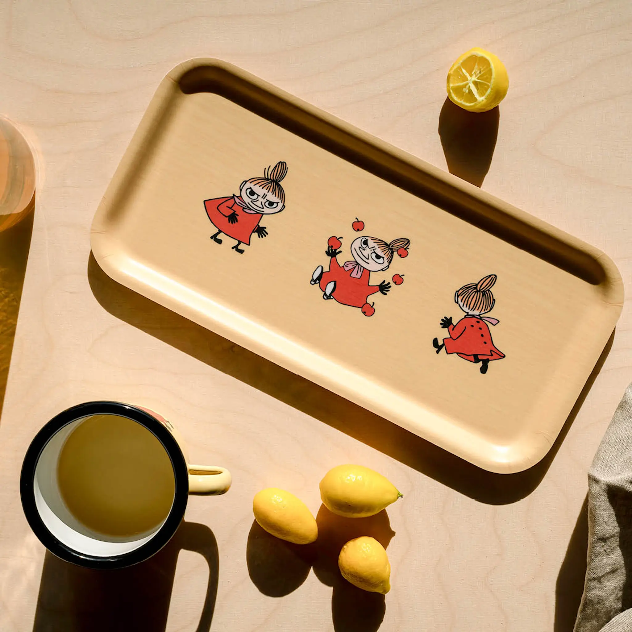 Muurla Mumin bricka 27x13 cm Retro Lilla My gul