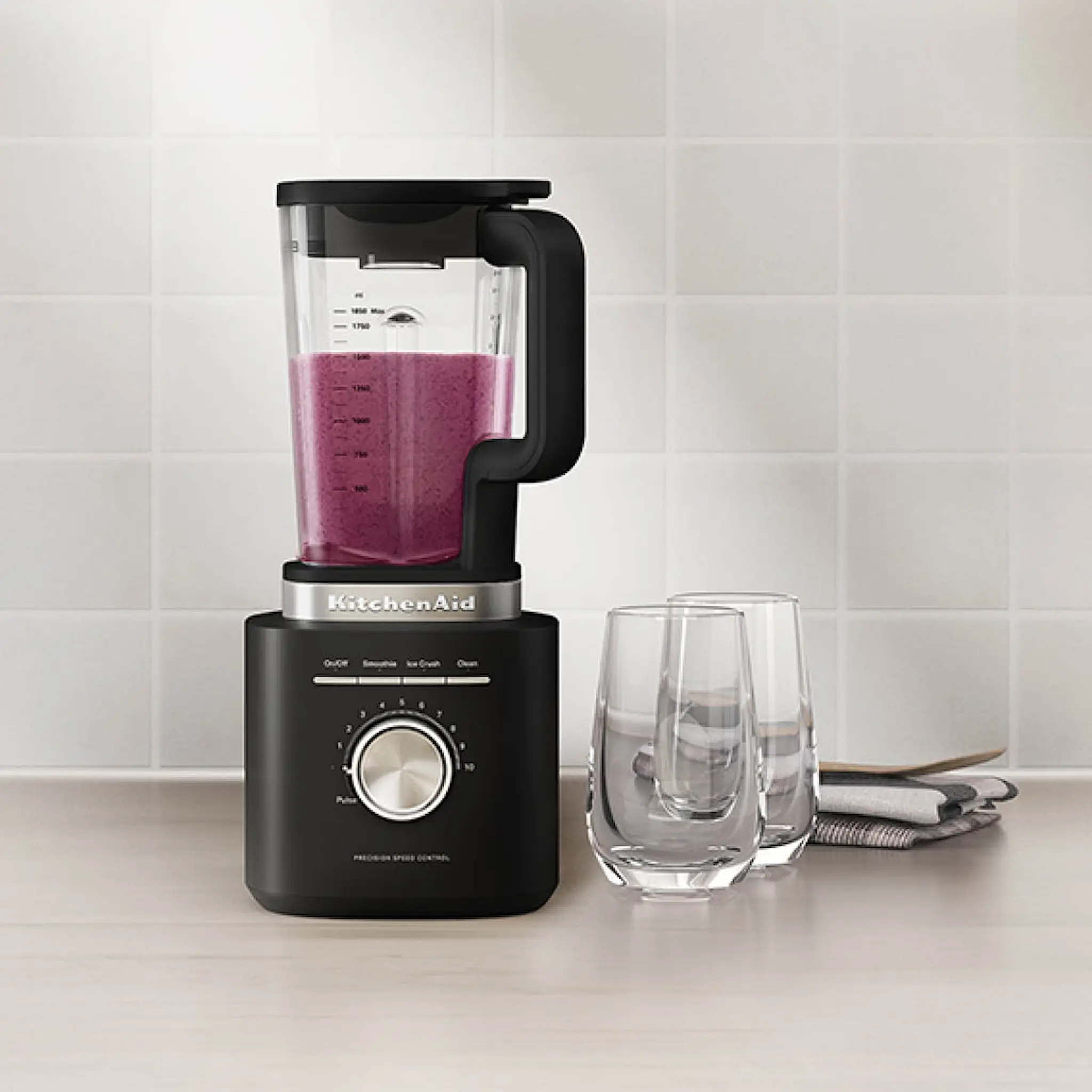 KitchenAid Pure Power blender m/glasskanne 1,85L black matte