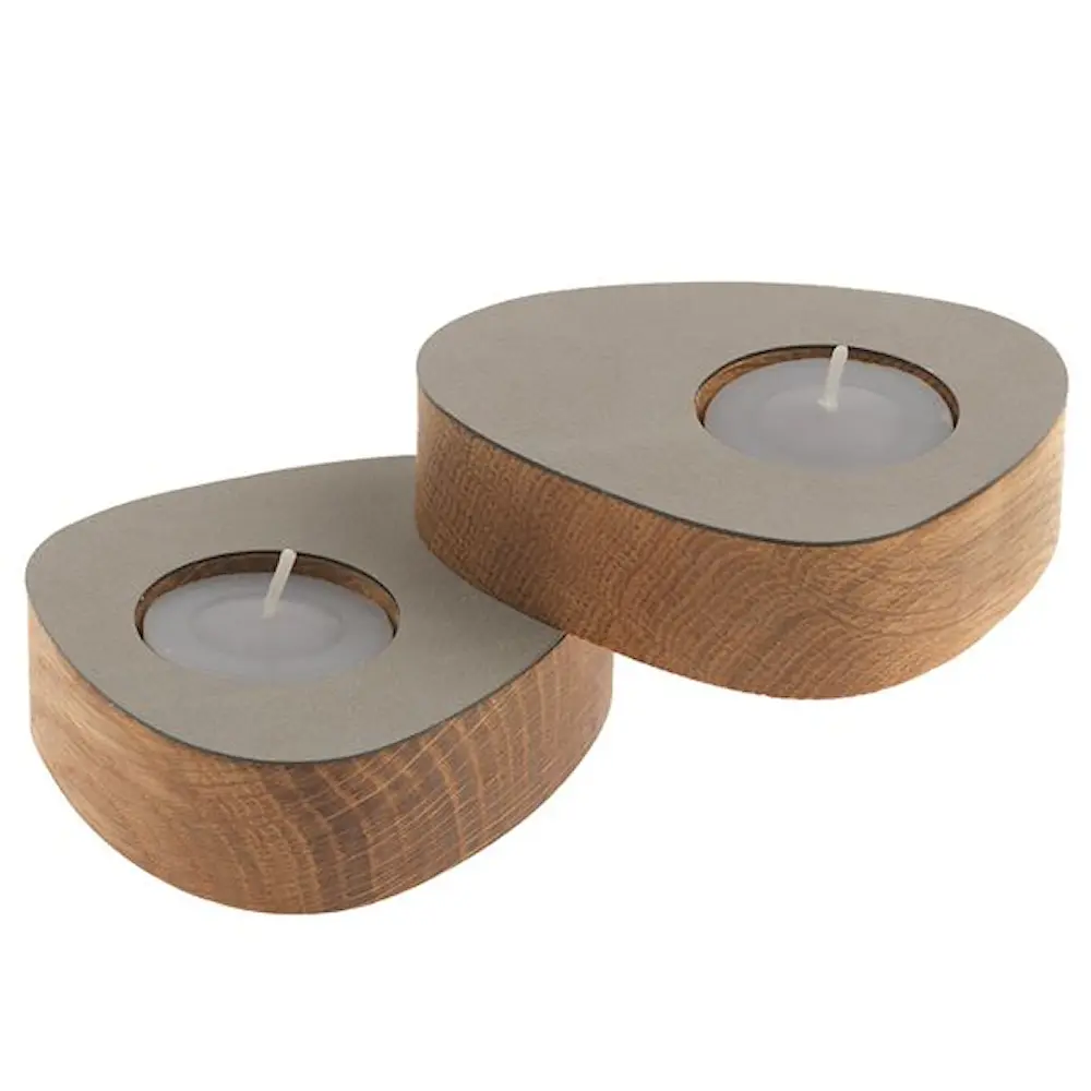 Curve Nupo Kynttilälyhty 8x10 cm 2 kpl Light Grey