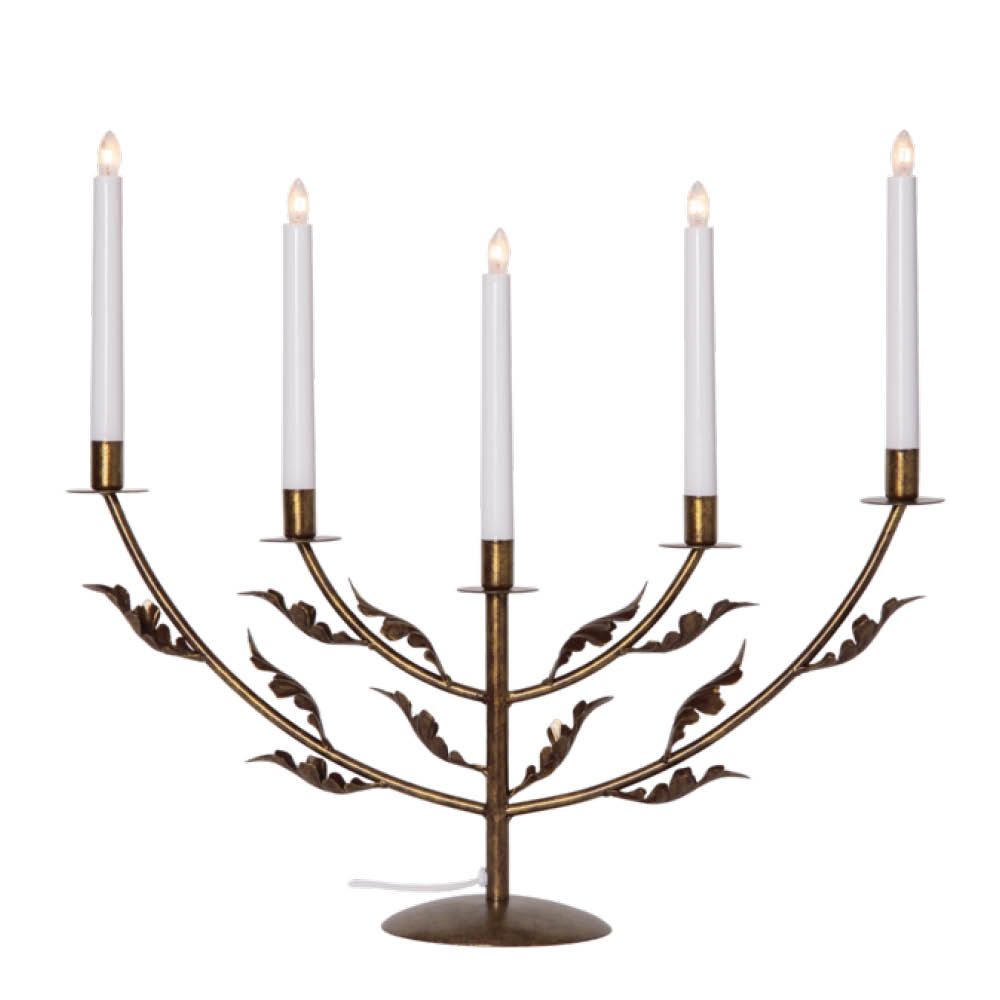 Star Trading Grace Kynttelikkö 5 kynttilää Antiikinmessinki