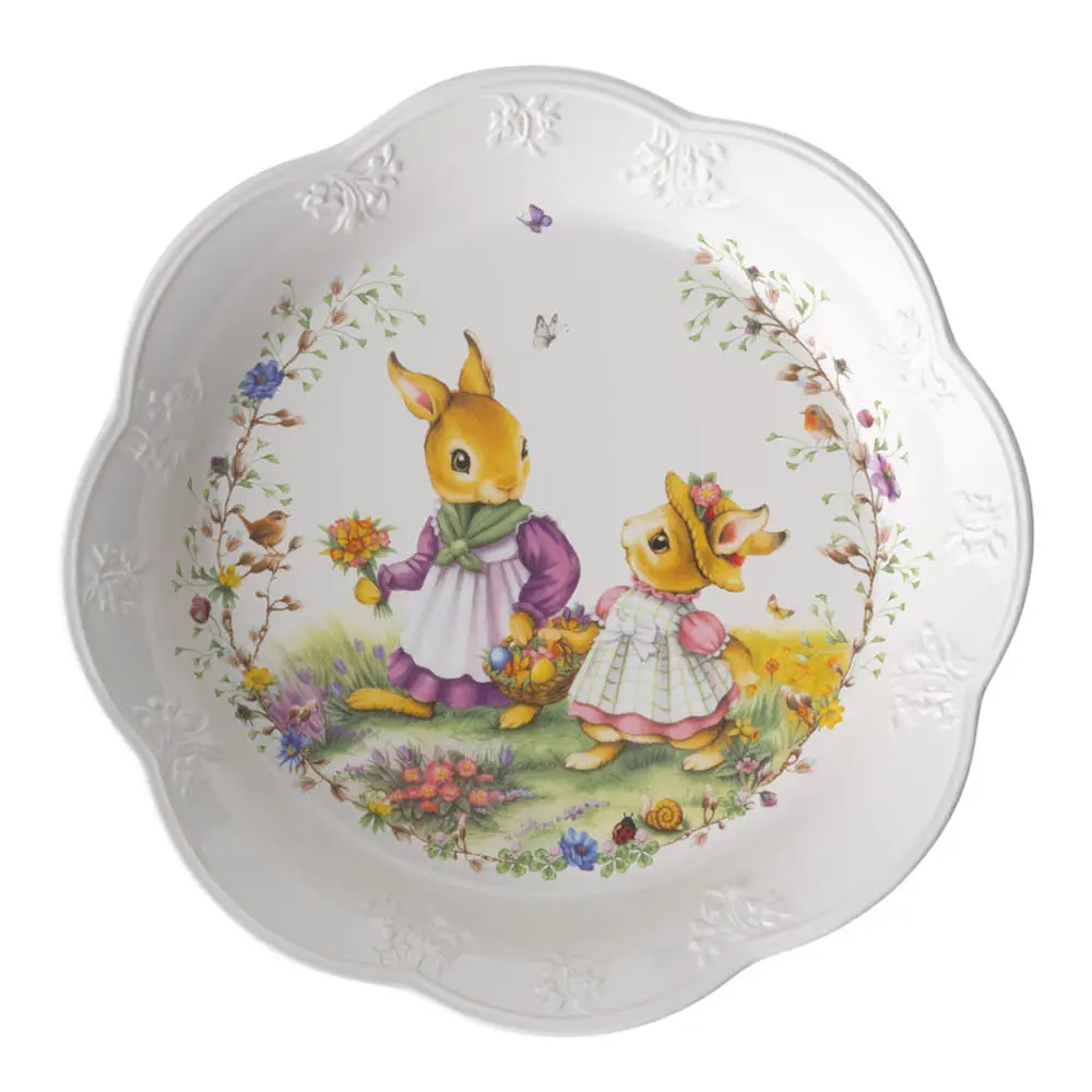 Spring Fantasy Flower Meadow serveringskål 65 cl grønn/hvit
