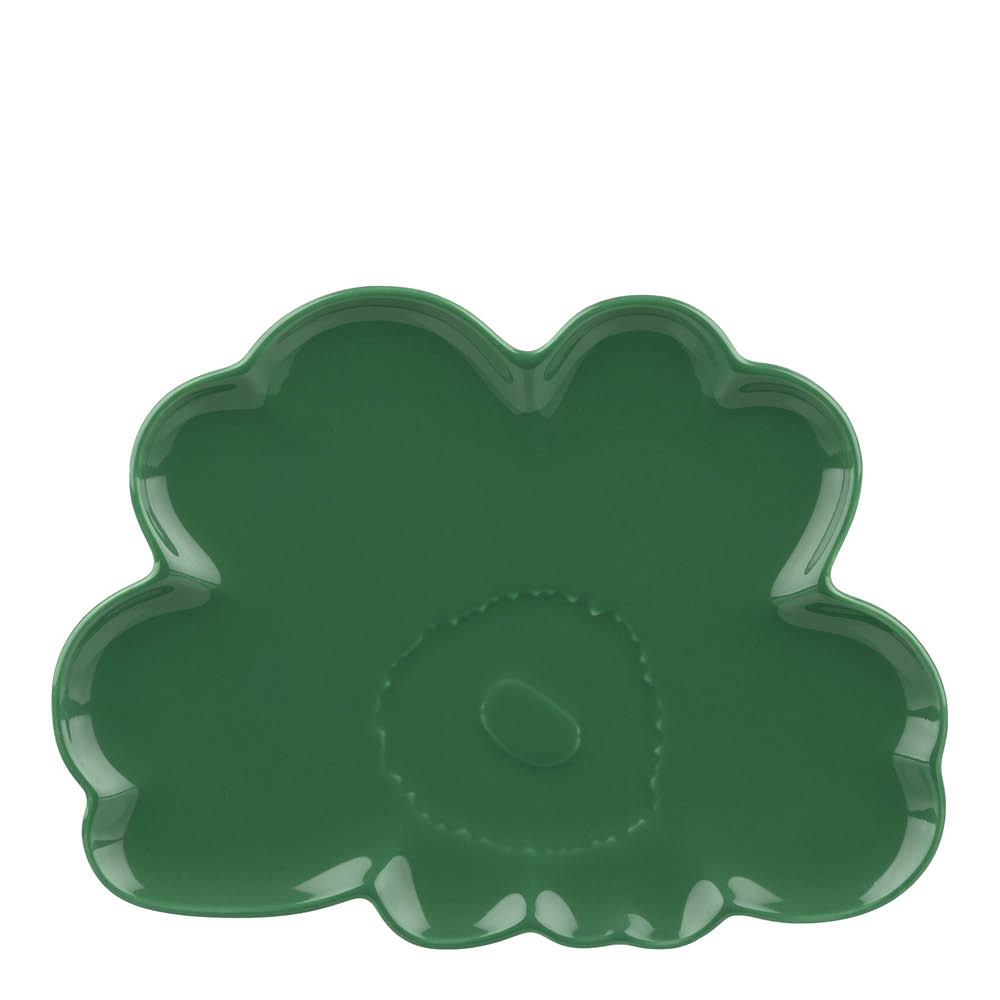 Marimekko - Unikko Lautanen kukanmuotoinen 19 cm Vihreä
