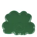 Unikko assiett 19 cm blomformad grön