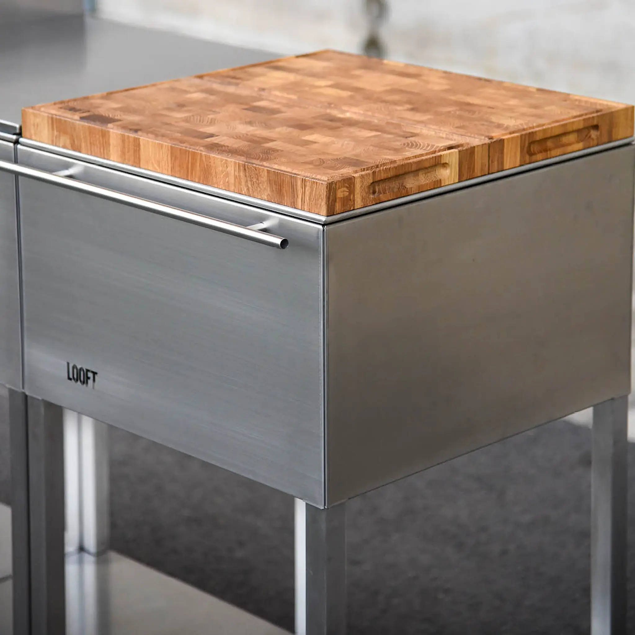 Looft Arbetsbänk utekök 90x50x50 cm rostfritt stål