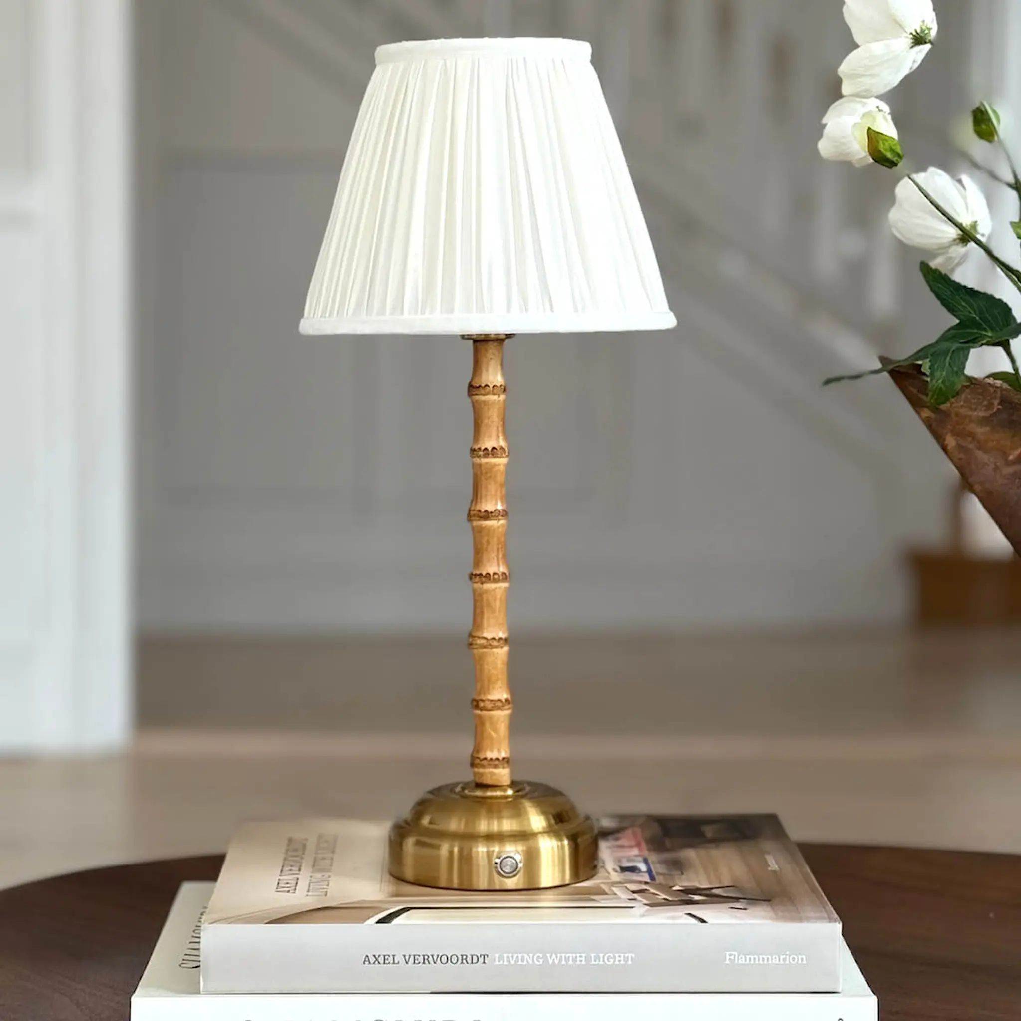 Von Norten Antibes bordslampa upplandingsbar 32 cm brun/guld