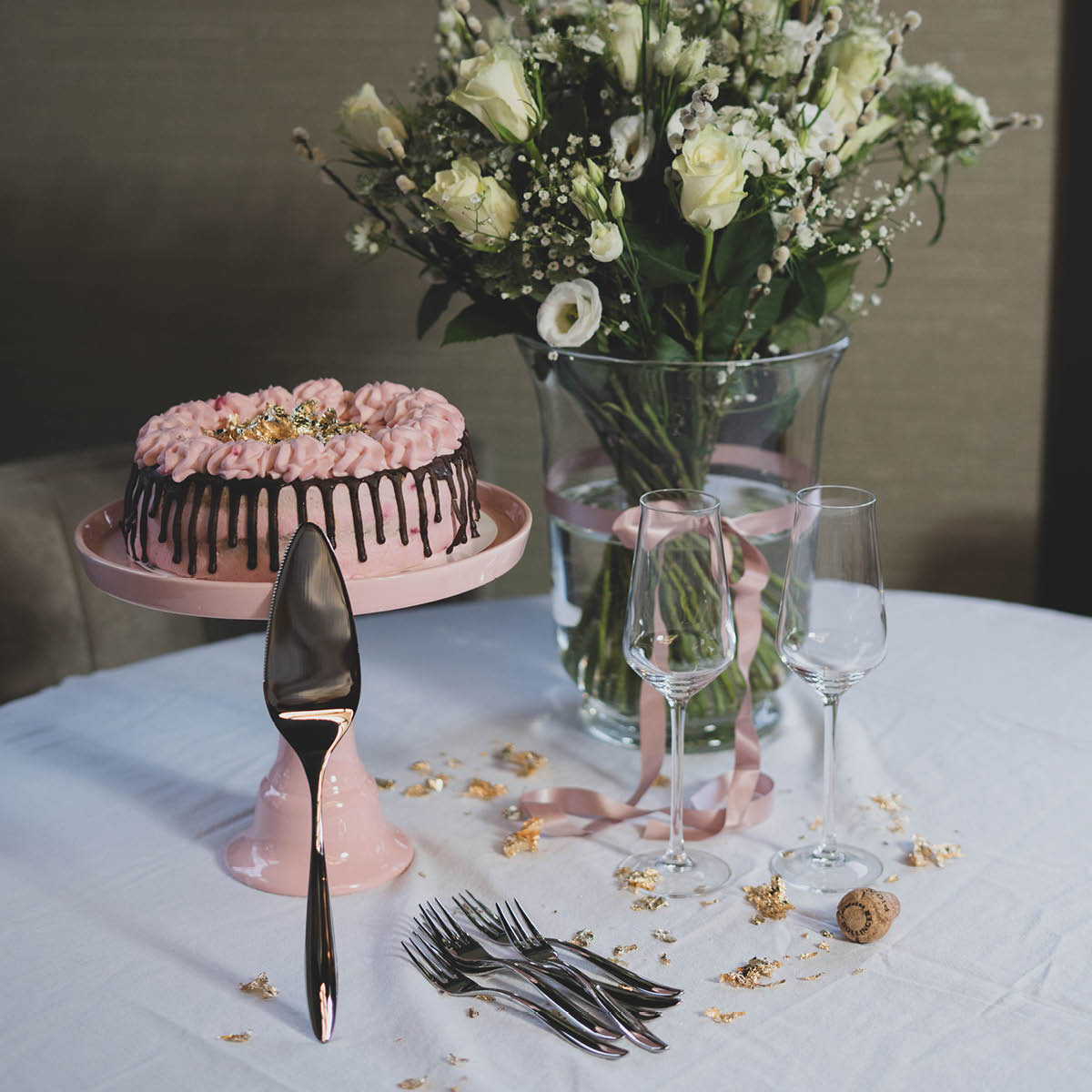 Hardanger bestikk Lykke kakesett 7 deler