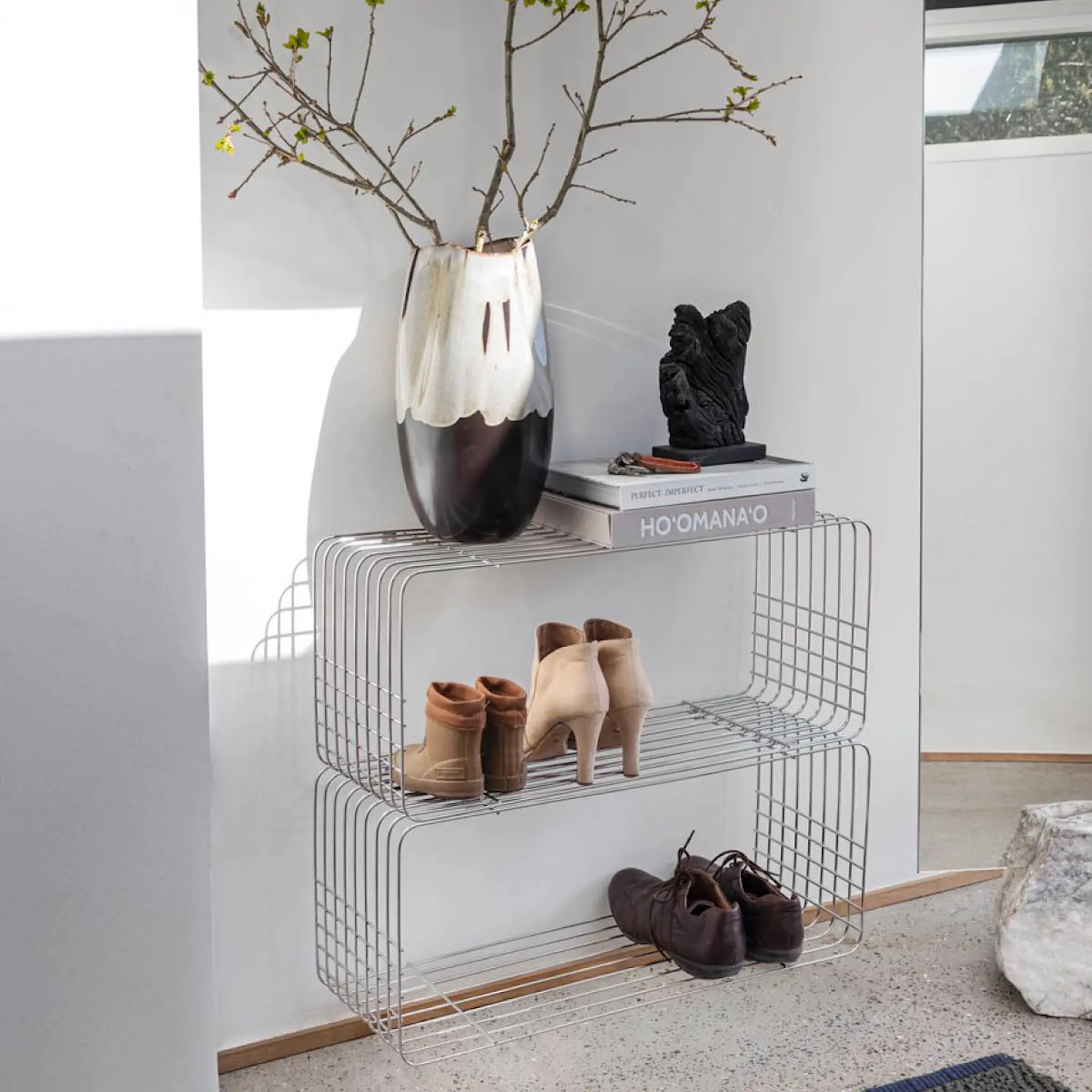 Mette Ditmer Wire knaggrekke 70,5x26x31 cm krom
