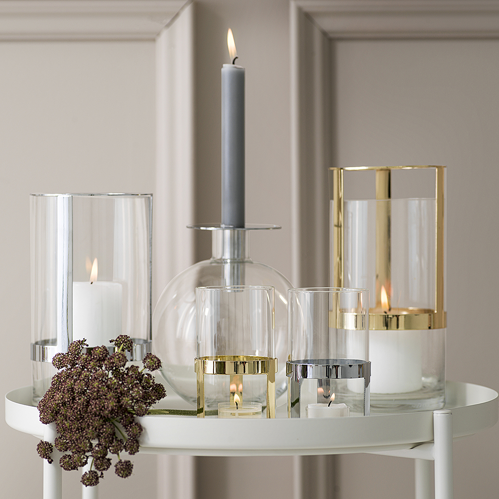 Sagaform Hold vase justerbar 20x11,5 cm sølv