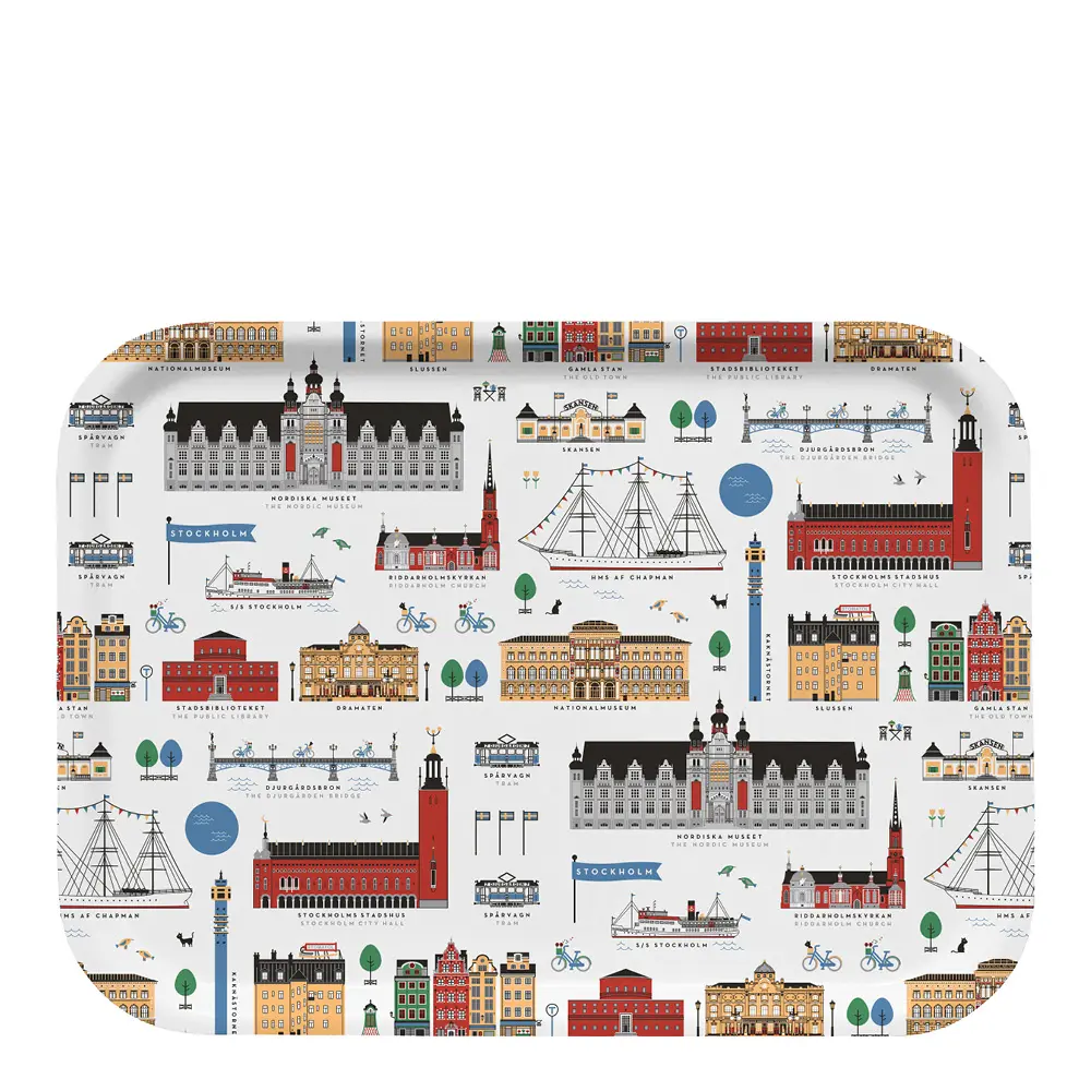 Stockholm City Tarjotin 27x20 cm