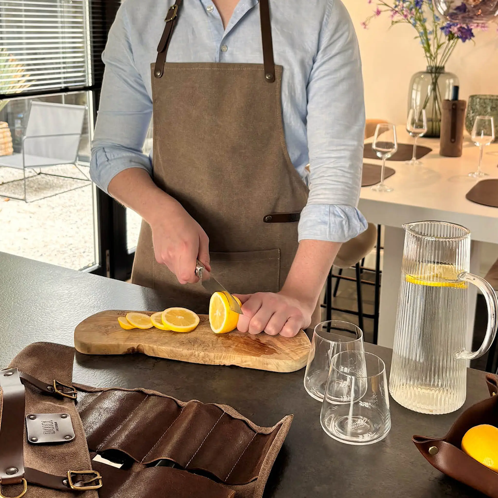 Crafted Canvas forkle 82x62 cm grå