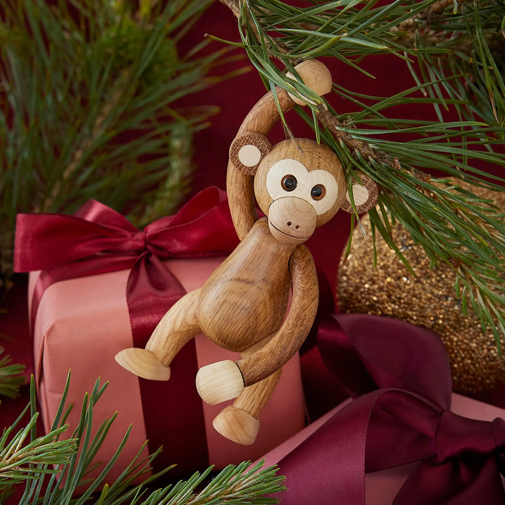 Spring Copenhagen Jolly Apina Puufiguuri 11 cm Tammi