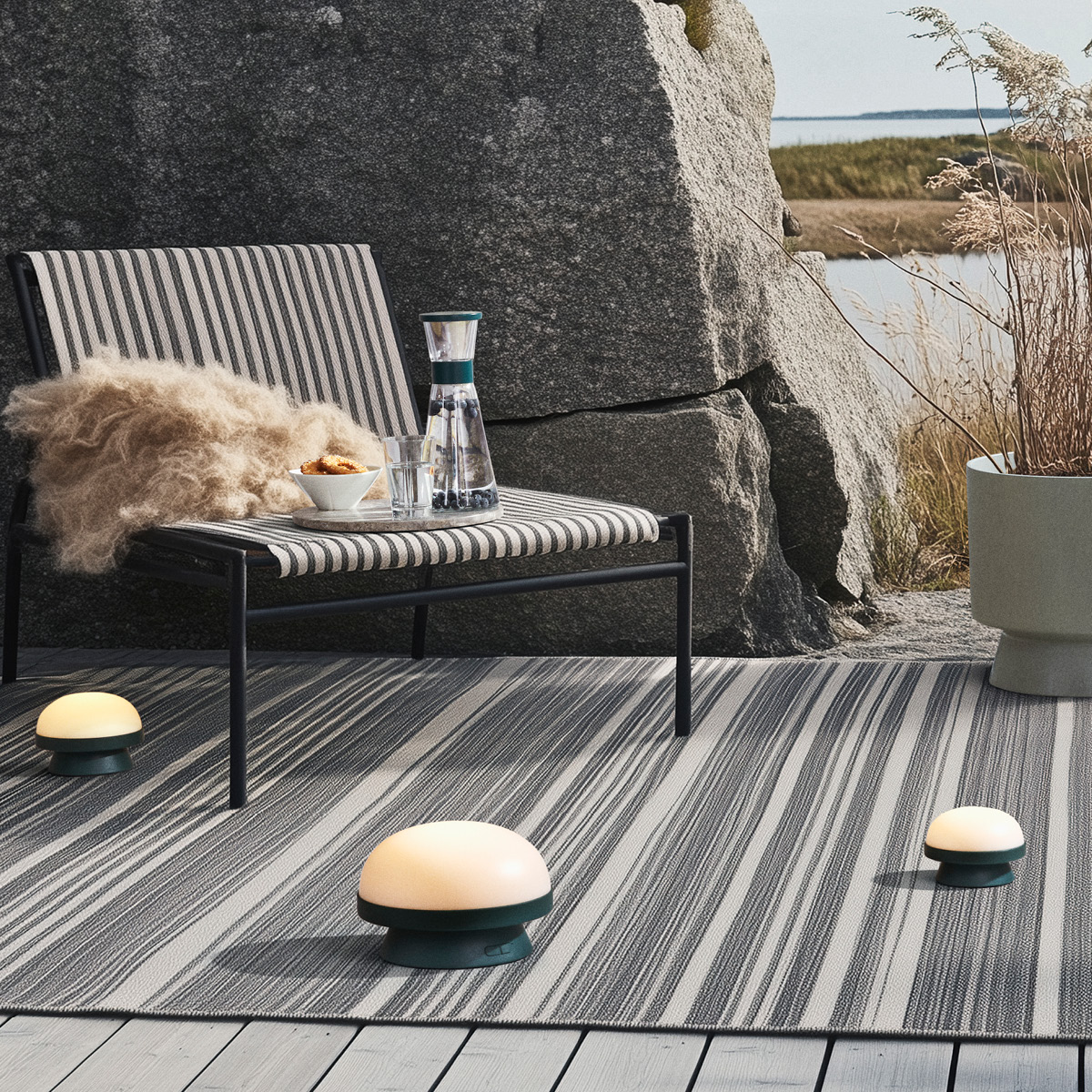 Rosendahl Soft spot solar dots lampe 8,5 cm forest green