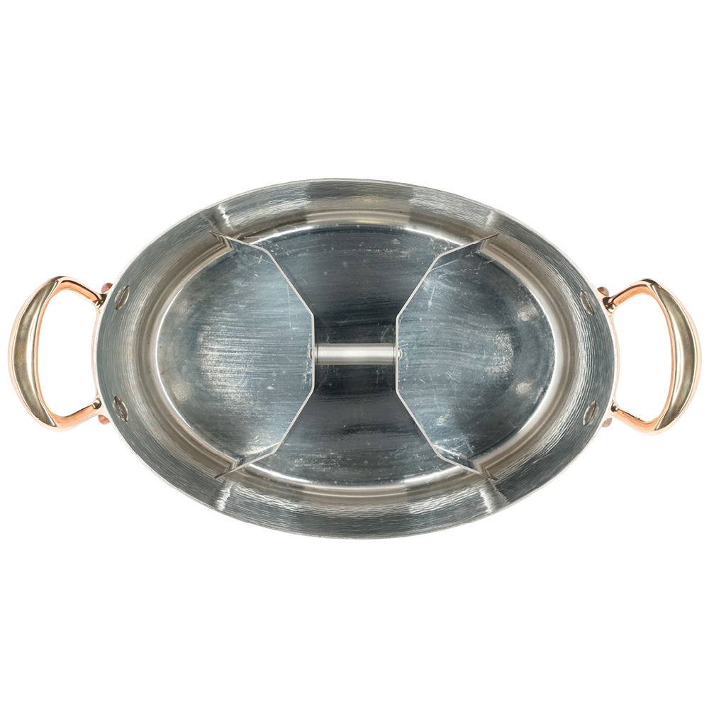 Mauviel M'30 champagnekylare oval 26x20 cm hamrad koppar