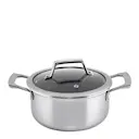 Santo gryta med lock 2,2 L beläggning stål/svart