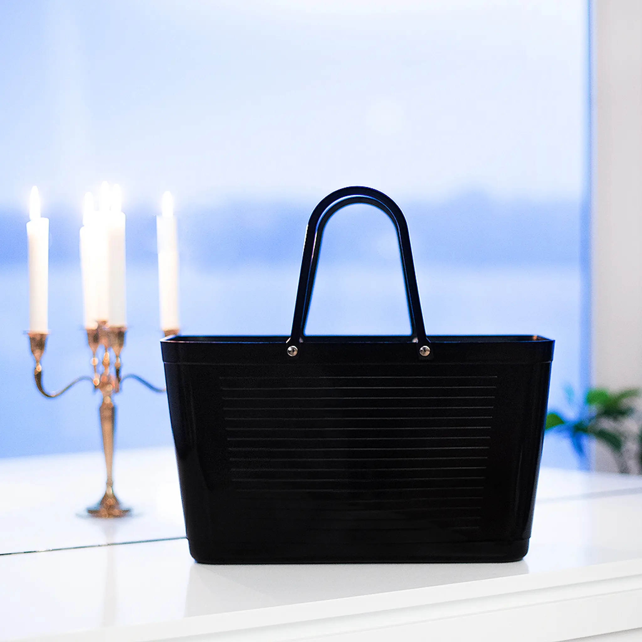 Hinza Green Plastic Laukku Iso Musta