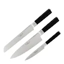 Knivset 3 delar svart