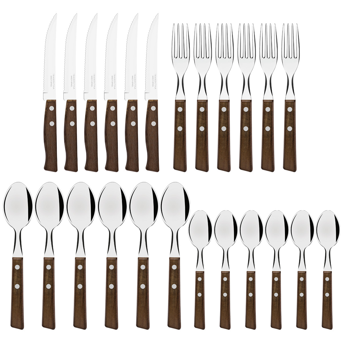 Tramontina Tradicional Aterimet 24 osaa Ruskea