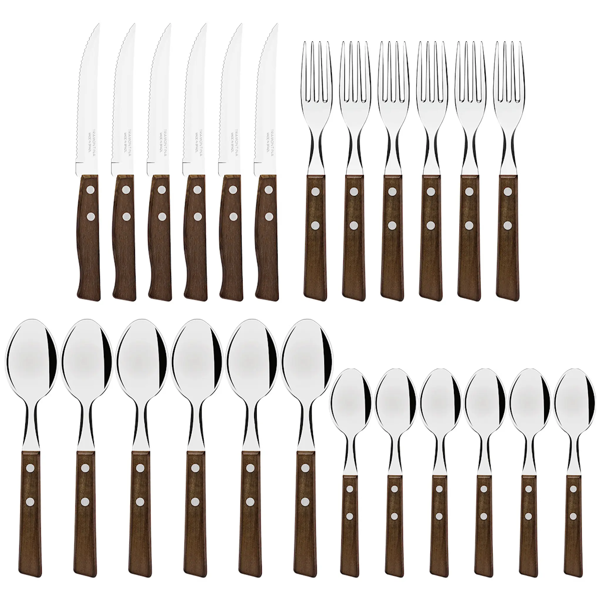 Tramontina Tradicional Aterimet 24 osaa Ruskea