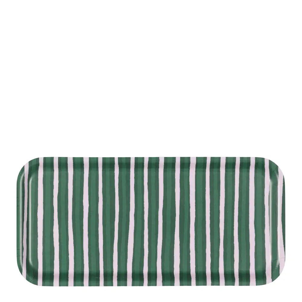 Piccolo serveringsbrett 27,5x13,5 cm grønn/rosa