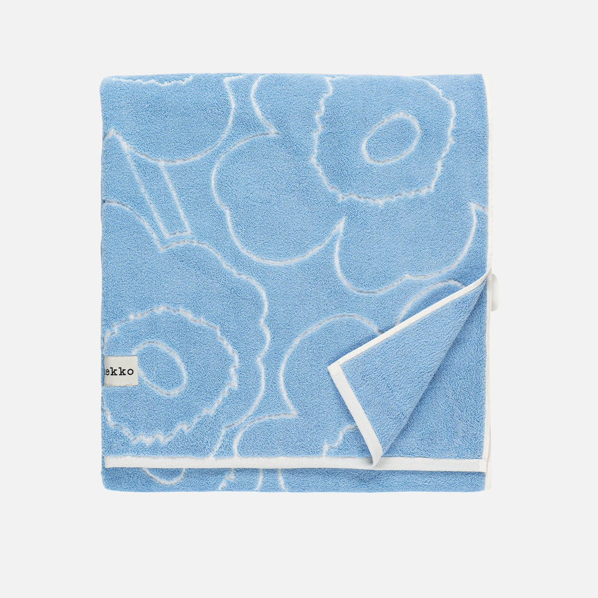 Marimekko Piirto Unikko Kylpypyyhe 160x100 cm Sininen/Valkoinen