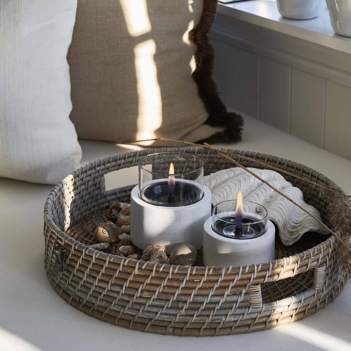 Tenderflame Lotus bordlykt 12 0,25L hvit