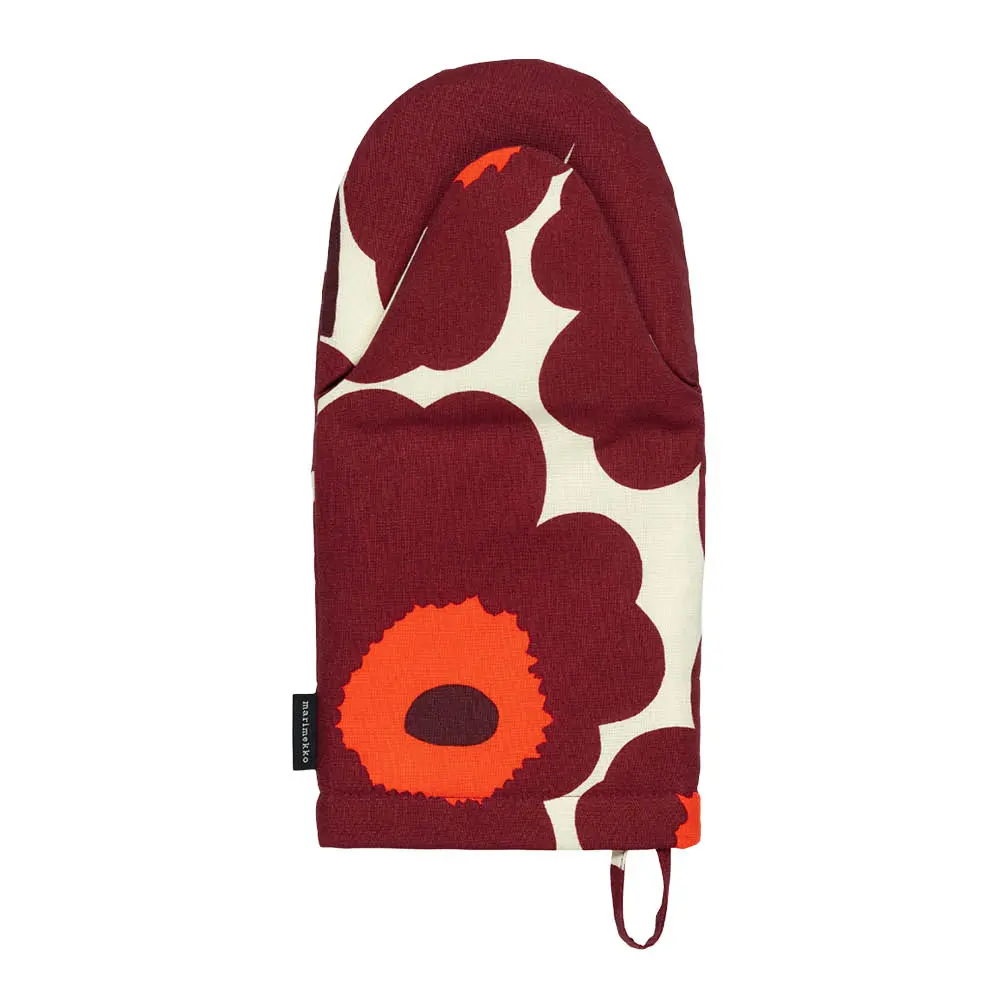 Pieni Unikko patakinnas 31,5x15 cm vanilja/viininpunainen/punainen